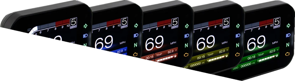 Koso North America TFT Multifunction Meter - RX-3S BA079000 - Side View