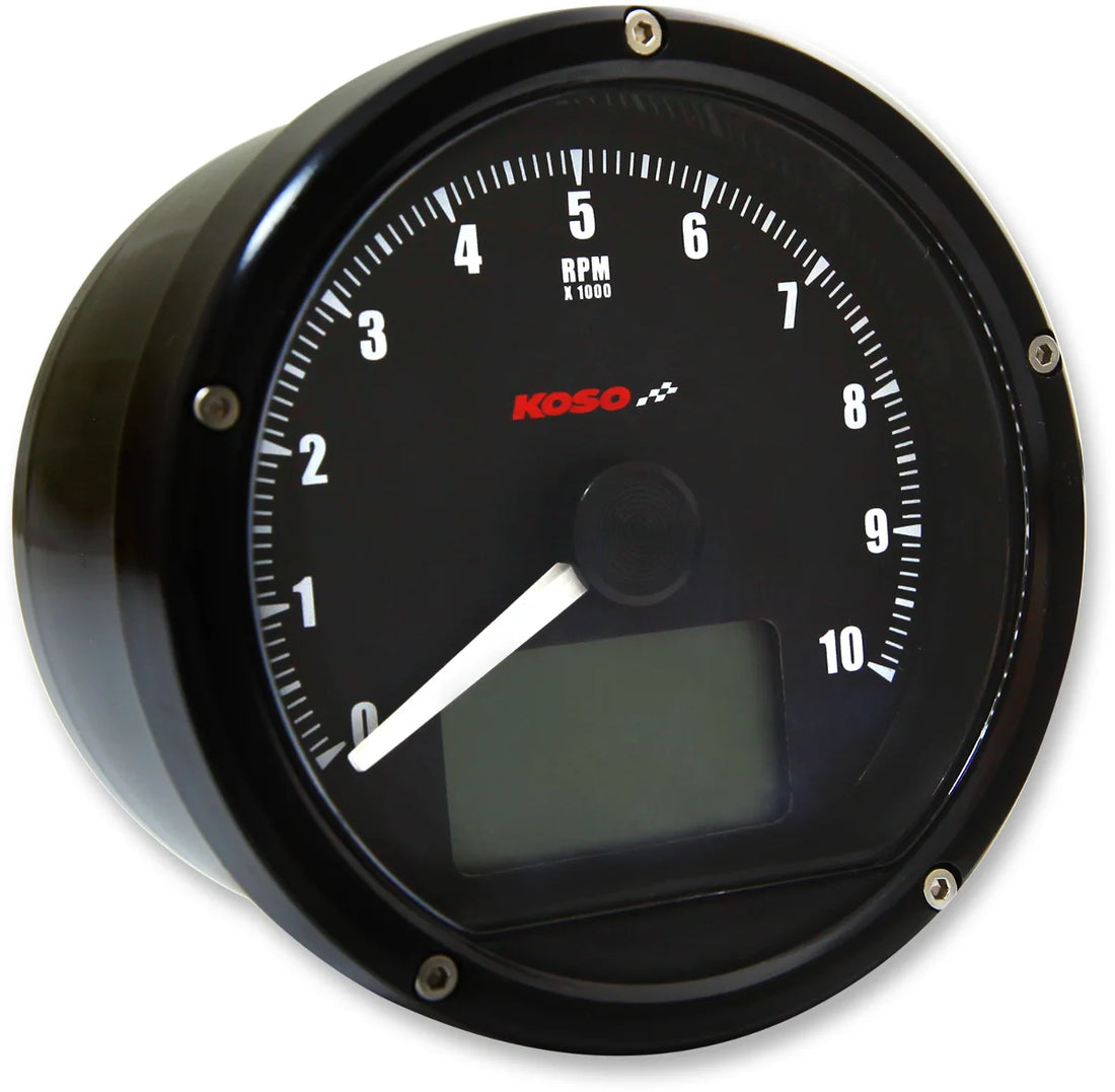 Koso North America TNT-01R Universal Electronic Speedometer/Tachometer - Black Face/Casing BA035K00 - Back View