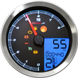 Load image into Gallery viewer, Koso North America TNT-04 Multi-Function Meter - Black Bezel - 3.30" Diameter x 2.19" D BA051411 - Back View