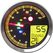 Load image into Gallery viewer, Koso North America TNT-04 Multi-Function Meter - Silver Bezel - 3.30" Diameter x 2.19" D BA051401 - Installation View