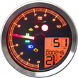 Load image into Gallery viewer, Koso North America TNT-04 Multi-Function Meter - Silver Bezel - 3.30" Diameter x 2.19" D BA051401 - Additional View 5