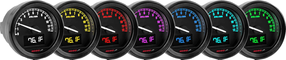 Koso North America TNT-05R - Tachometer Gauge - D48 BA086101 - Back View
