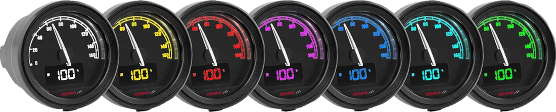 Koso North America TNT-05S - Speedometer Gauge - D48 BA086001-HD - Back View