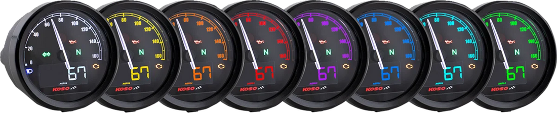 Koso North America TNT-05S - Speedometer Gauge - D60 BA085001-HD - Side View