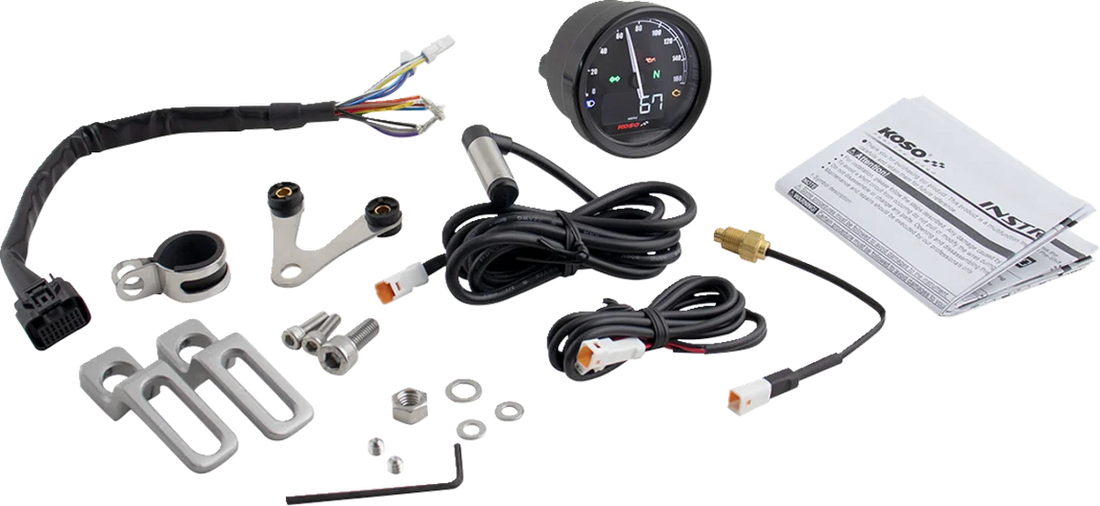 Koso North America TNT-05S - Speedometer Gauge - D60 BA085001-HD - Back View