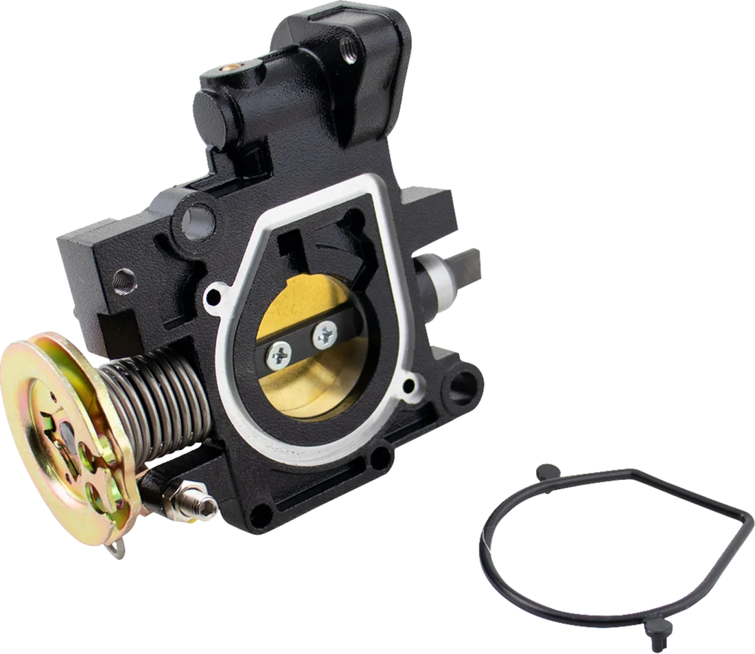Koso North America Throttle Body - Black - Honda - 28 mm DY640000 - Side View