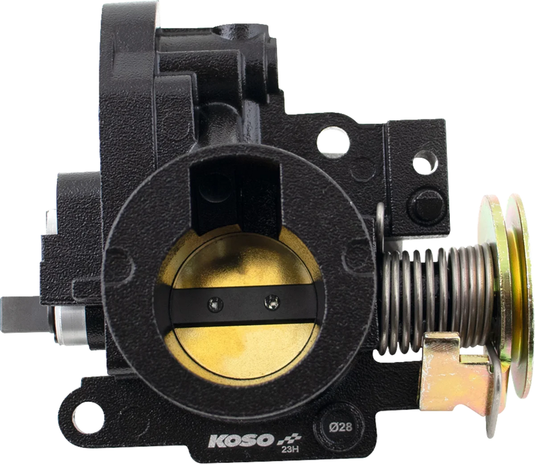 Koso North America Throttle Body - Black - Honda - 28 mm DY640000 - Back View