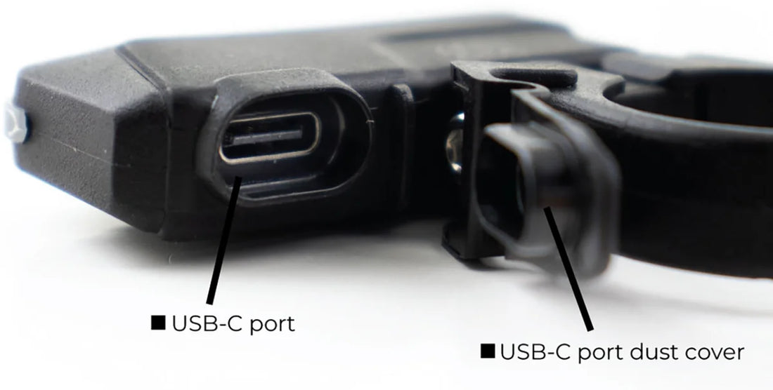 Koso North America USB-C Charger - Handlebar Mount KW011000 - Side View