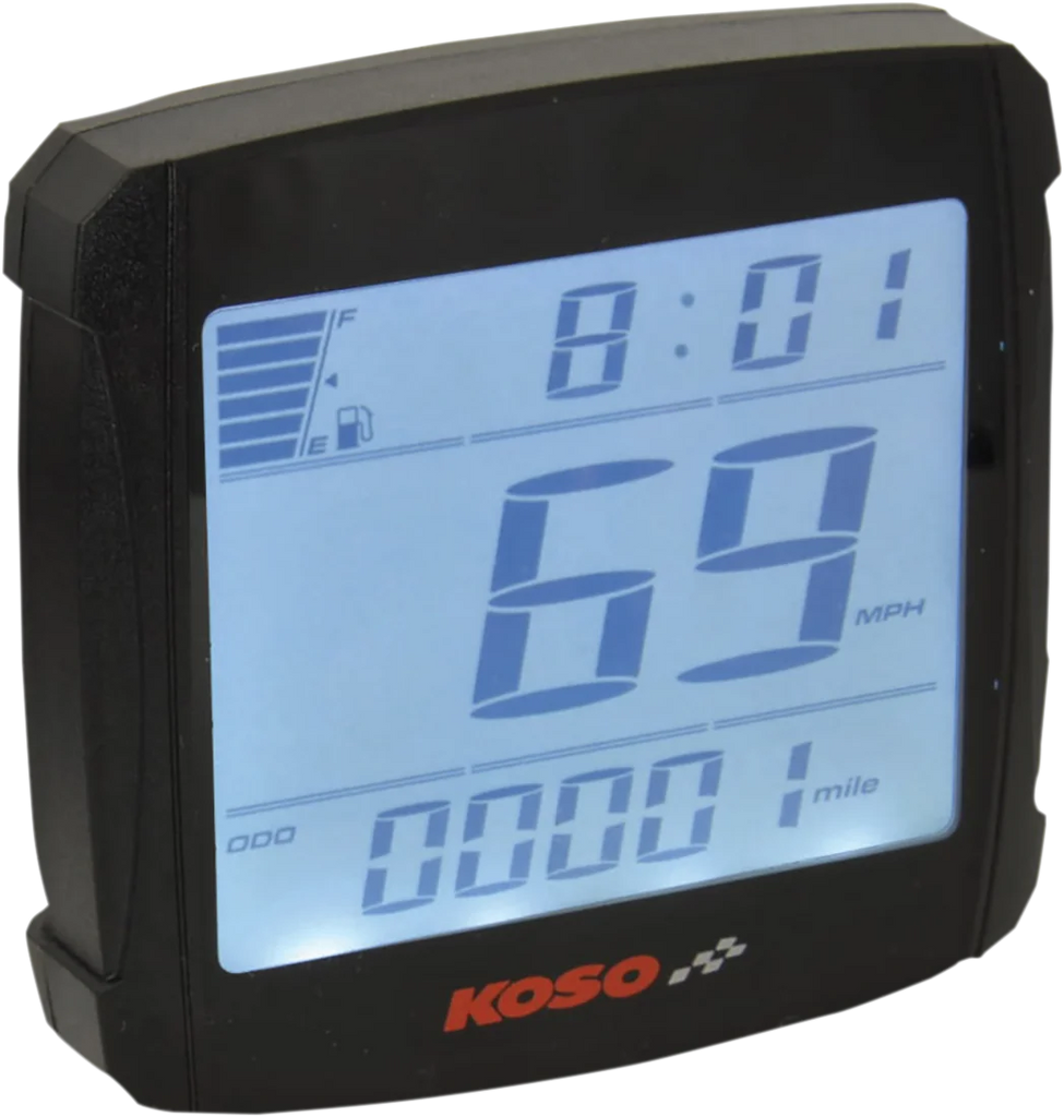 Koso North America XR-01 Speedometer - 2.94" L x 3.05" W x 0.94" D BB026000 - Side View
