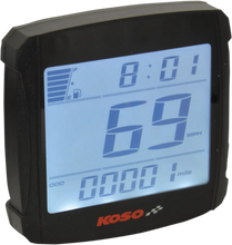 Load image into Gallery viewer, Koso North America XR-01 Speedometer - 2.94" L x 3.05" W x 0.94" D BB026000 - Side View