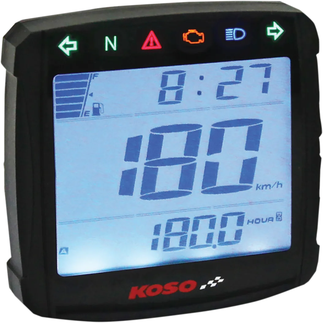 Koso North America XR-01S Speedometer - 2.94" L x 3.05" W x 0.94" D BB026001 - Side View