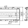 Load image into Gallery viewer, Koyo 02-06 Acura RSX Base/Type-S (MT) Radiator (Req. Non-OEM Rad. Cap)