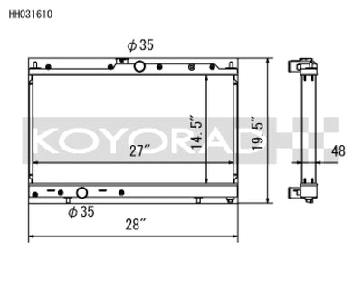Koyo 03-07 Mitsubishi Evolution 8/9 2.0L Turbo (MT) Radiator