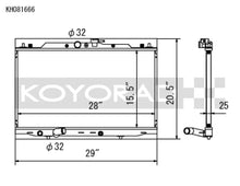 Load image into Gallery viewer, Koyo 04-08 Acura TSX 2.4L (MT) Racing Radiator - 25MM CORE