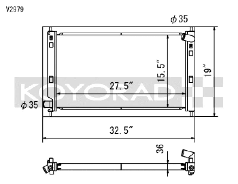 Koyo 08-09 Mitsubishi Evolution X (AT/MT) / Ralliart Turbo Radiator