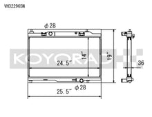 Load image into Gallery viewer, Koyo 14-19 Ford Fiesta ST 36mm Hyper Core + NFLO Triple Pass Radiator