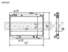 Load image into Gallery viewer, Koyo 84-87 Toyota Corolla RWD w/ 3SGE BEAMS 2.0L Engine Swap Manual Radiator