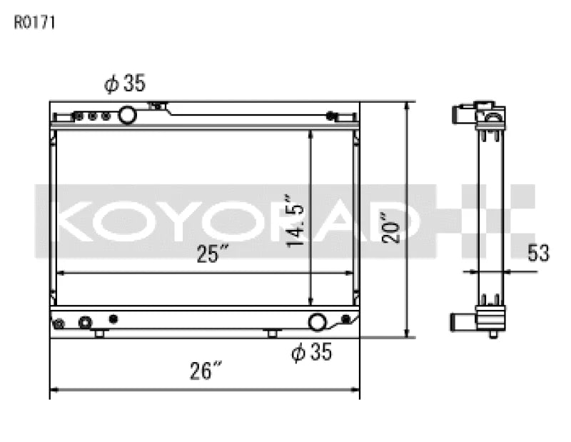 Koyo 86-92 Toyota Supra NA/Turbo MT Only (USDM Vehicles Req. M16x1.5 Plug) Radiator