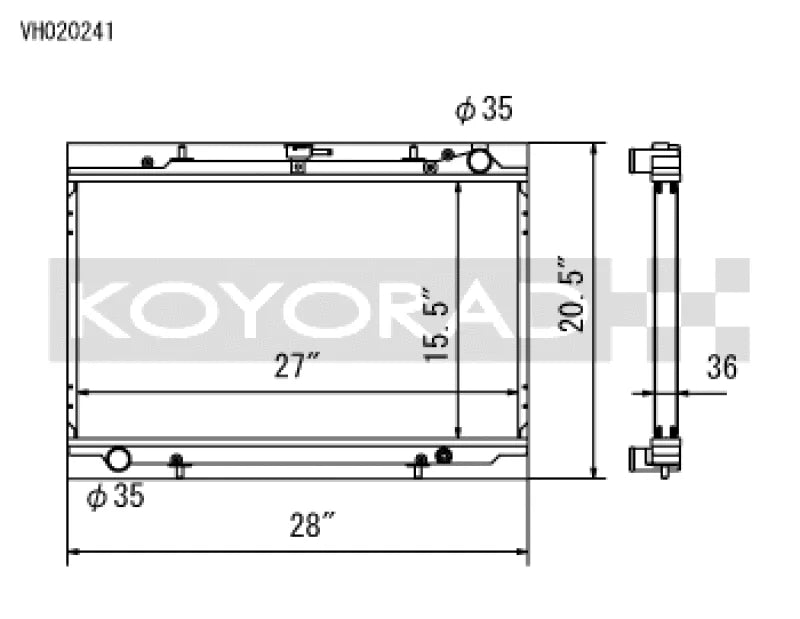 Koyo 90-96 Nissan 300ZX 3.0L Non Turbo MT Radiator