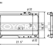 Load image into Gallery viewer, Koyo 92-00 Honda Civic 1.6 DOHC (Will Not Fit Vehicles w/AC) Manual Transmission Radiator - Main Product View