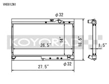 Load image into Gallery viewer, Koyo 92-00 Honda Civic 1.6 DOHC (Will Not Fit Vehicles w/AC) Manual Transmission Radiator - Main Product View