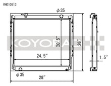 Load image into Gallery viewer, Koyo 95-04 Toyota Tacoma V6 4x4 Manual Radiator - Main Product View
