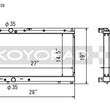 Load image into Gallery viewer, Koyo 97-00 Mitsubishi Evolution 4/5/6 Turbo (MT) Radiator *For use with 03-07 Evo Fan Shroud ONLY*