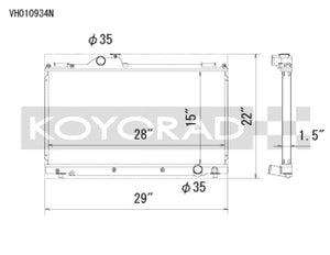 Koyorad 01-05 Lexus IS300 (w/ Manual Transmission) Racing Radiator - Main Product View