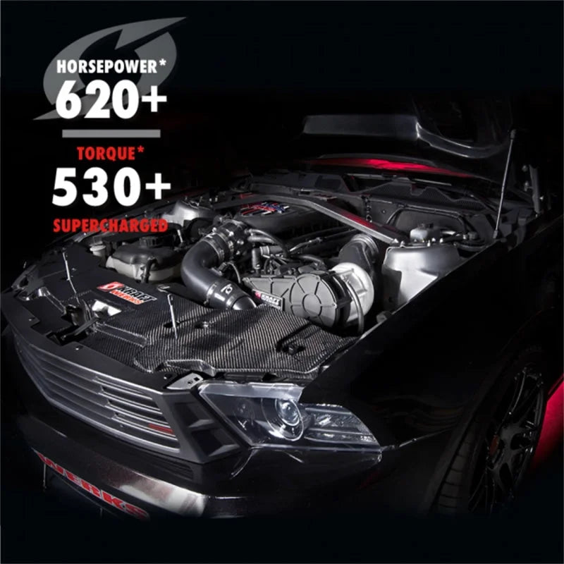 KraftWerks 11-14 Ford Mustang 5.0L Coyote Supercharger System w/o Tuning - Side View