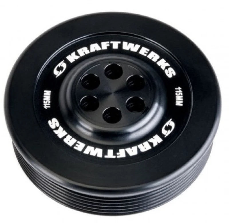 KraftWerks Supercharger Pulley - 115mm 7 Rib - Side View