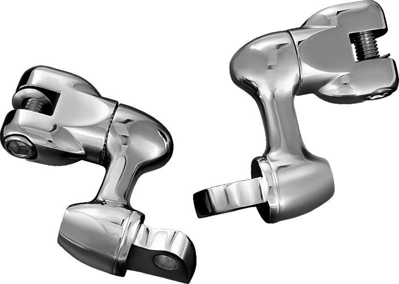 Kuryakyn 2in Adjustable Lockable Offsets With Male Mount Adapter Chrome - Main Product View