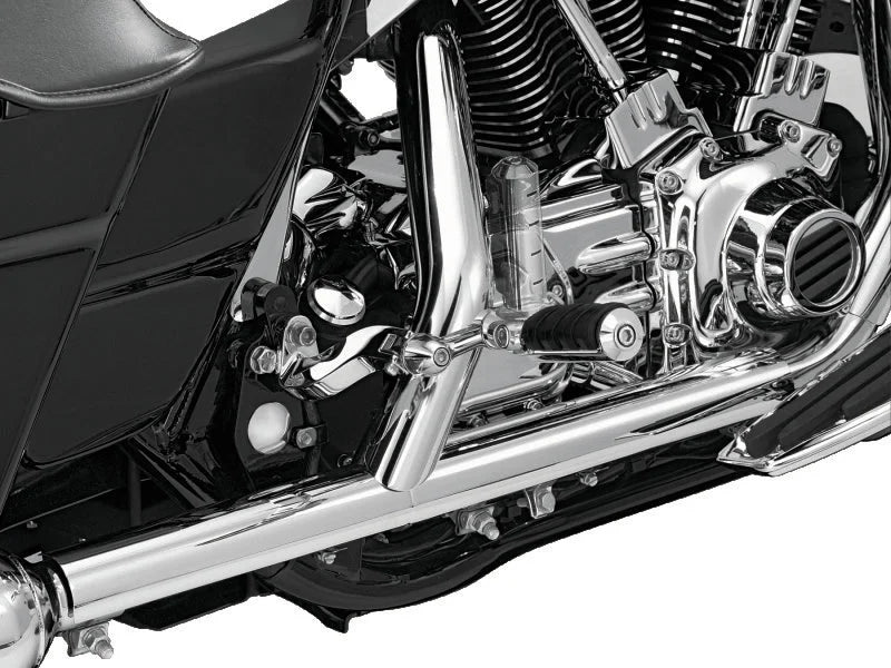 Kuryakyn 2in Adjustable Lockable Offsets With Male Mount Adapter Chrome - Side View