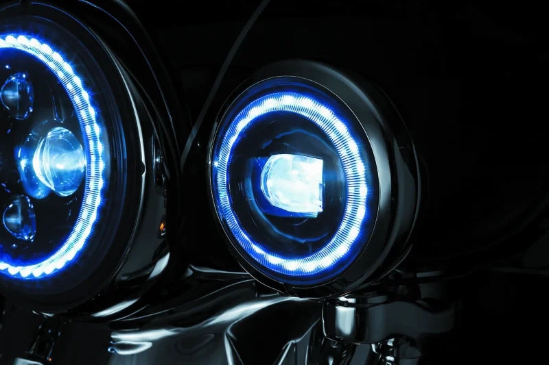 Kuryakyn 4-1/2inch Vision Passing Lmps Black - Side View