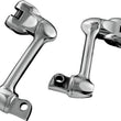 Load image into Gallery viewer, Kuryakyn 4in Adjustable Lockable Offsets With Male Mount Adapter Chrome - Main Product View
