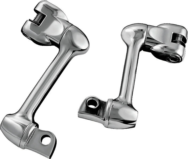 Kuryakyn 4in Adjustable Lockable Offsets With Male Mount Adapter Chrome - Main Product View