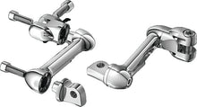 Load image into Gallery viewer, Kuryakyn 4in Adjustable Lockable Offsets With Male Mount Adapter Chrome - Side View