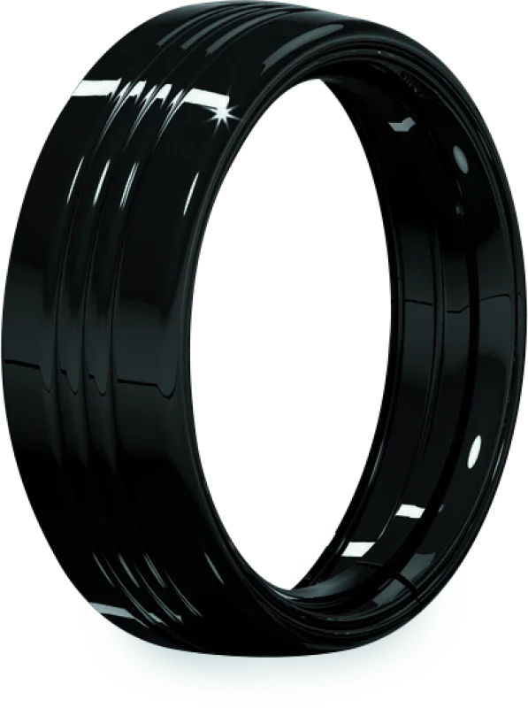 Kuryakyn 7inch Headlamp Trim Ring Gloss Black - Main Product View