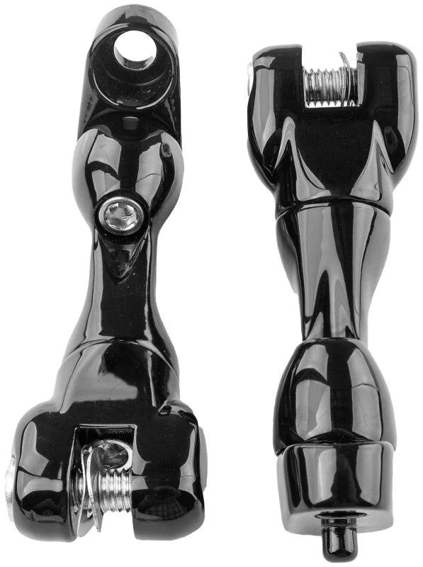 Kuryakyn Adjustable Passenger Peg Mount 93 and Up Touring Gloss Black - Side View