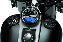 Load image into Gallery viewer, Kuryakyn Alley Cat Fuel &amp; Battery Gauge Gloss Black - Side View