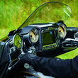 Load image into Gallery viewer, Kuryakyn Aztec Gauge Accent 14-23 Indian Models Chrome - Side View