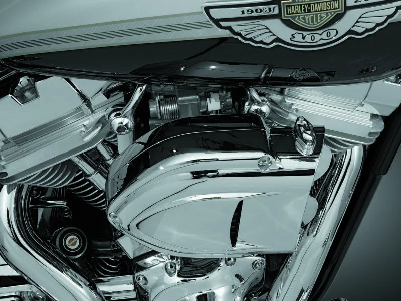 Kuryakyn Bluegrass Breather Kits 93-06 with CV Carb, 01-17 Delphi(ex. 08-17 Touring) - Side View