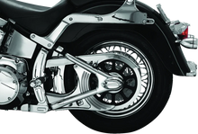 Load image into Gallery viewer, Kuryakyn Boomerang Frame Covers 08-17 Softails Chrome - Side View
