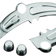 Load image into Gallery viewer, Kuryakyn Boomerang Frame Covers 08-17 Softails Chrome - Main Product View