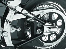 Load image into Gallery viewer, Kuryakyn Boomerang Frame Covers For 00-07 Softail Chrome - Side View