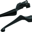 Load image into Gallery viewer, Kuryakyn Boss Blades Lever Set 96-Up Cable Gloss Black - Main Product View