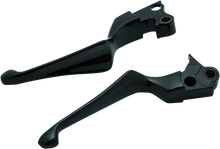 Load image into Gallery viewer, Kuryakyn Boss Blades Lever Set 96-Up Cable Gloss Black - Main Product View