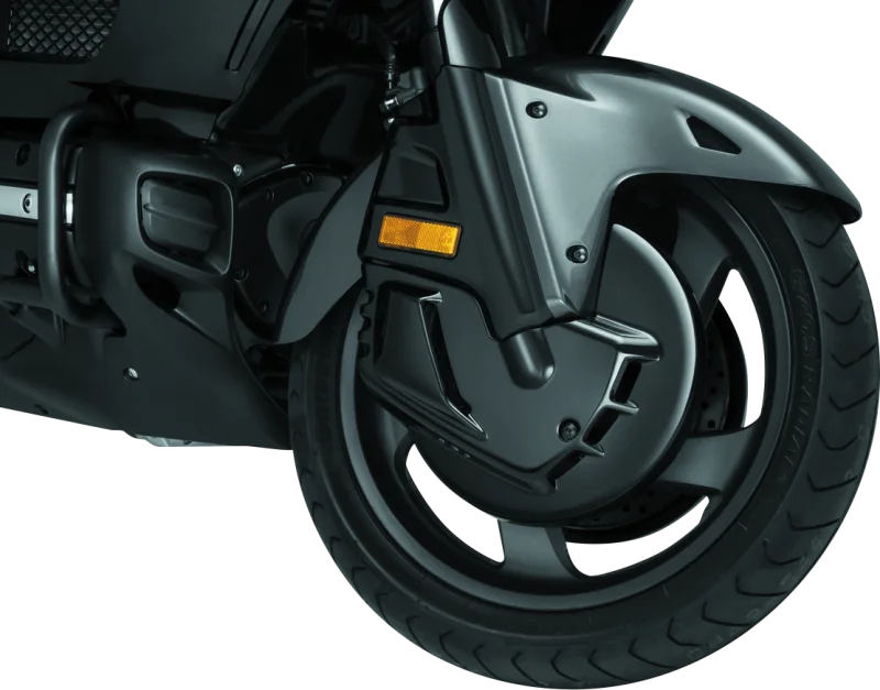 Kuryakyn Brake Rotor Cover Honda 01-17 GL1800 Gloss Black - Side View