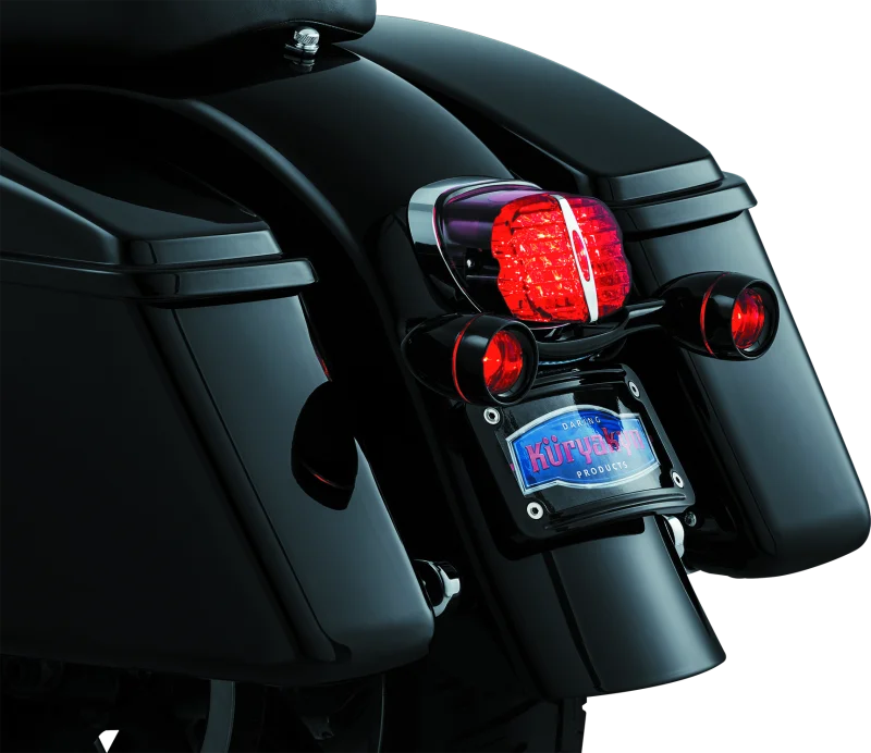 Kuryakyn Bullet Light Rear Turn Signal Bar Gloss Black - Detail View