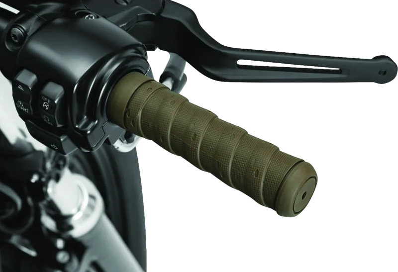 Kuryakyn Classic Wrap Grips 1in Brown - Side View
