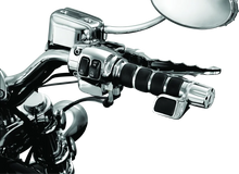 Load image into Gallery viewer, Kuryakyn Contoured ISO Throttle Boss Chrome - Side View